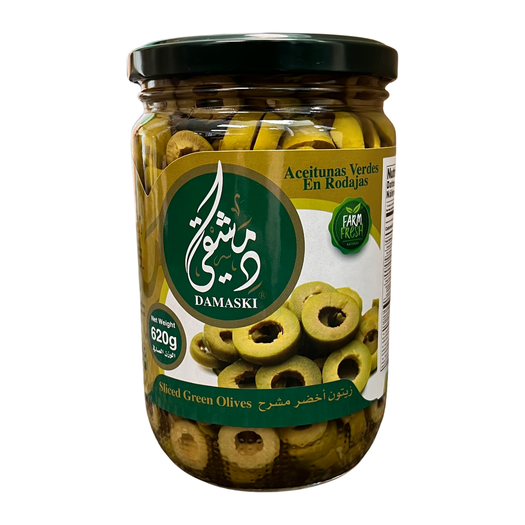 Damaski Sliced Green Olives 620