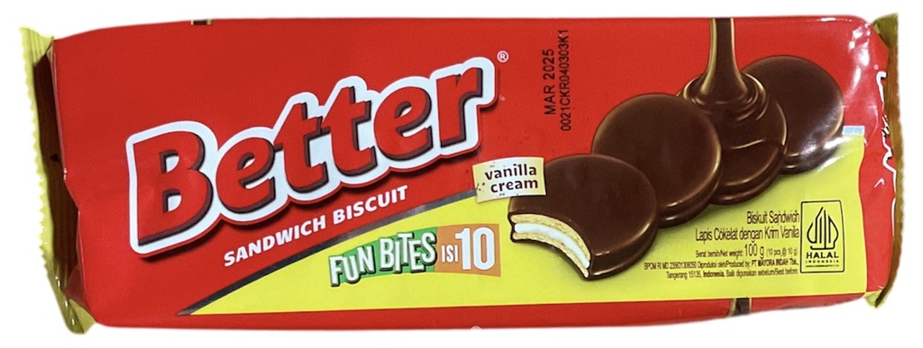 Better Sandwich Biscuit Vanilla & Cream 4 packs * 6pieces * 110g