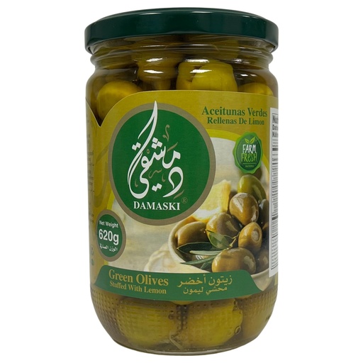 [997869] Damaski Green Olives Stuffed With Lemon 620g