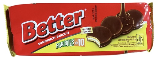 [318987] Better Sandwich Biscuit Vanilla & Cream 4 packs * 6pieces * 110g